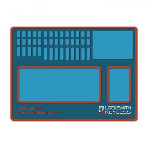 China Factory Custom Logo Work Bench Rubber Mechanics Utility Mat Ultimate Locksmiths Tool Mat Lock Pinning Tray