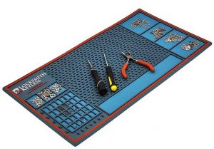China Factory Custom Logo Work Bench Rubber Mechanics Utility Mat Ultimate Locksmiths Tool Mat Lock Pinning Tray