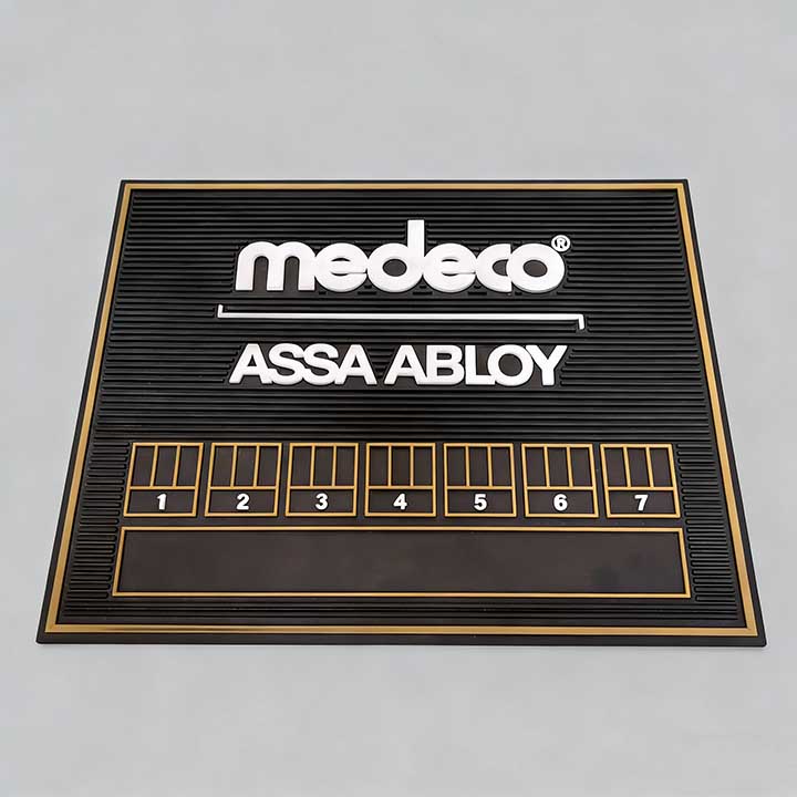 Medeco ASSA ABLOY Ultimate Workbench Lock Pinning Mat PVC Heavy Duty Utility Tray Custom Toolbox Top Rubber Mat