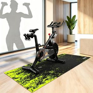 Custom Logo Peloton Bike Mat for Home & Commercial Gym – Personalized Fitness Mat for Peloton Bike & Indoor Cycling (High Grip, Floor Protection) - Non-Slip, Shock Absorbing
