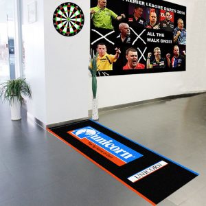 Advertising dust control dart mat dart throw mat with custom logo for exhibition