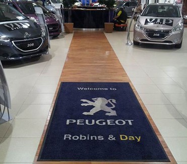 Automobile tradeshow demonstration floor mat adverting printed logo mat