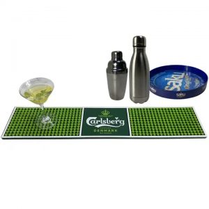 Carlberg Promotional Custom Pub Beer Bar Mats and Personalised Rubber Bar Spill Mats With Logo