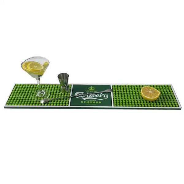 Carlberg Promotional Custom Pub Beer Bar Mats and Personalised Rubber Bar Spill Mats With Logo