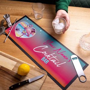 Collectable Heat Transfer Printed Gin Barmat Fabric Cloth Polyester Table Runners Traditional Pub Beer Bar Mats