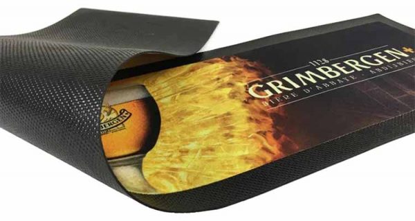 Custom Printed Polyester Fabric Bar Top Counter Mats Collectable Vintage Pub Cocktail Barmat Whiskey Rubber Beer Mats
