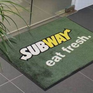 Custom rubber floor mats with printed logo personalized Nylon door mat