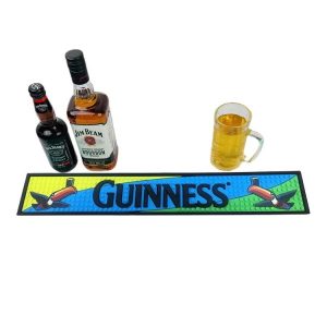 Guinness POS Premium Personalised Logo Cocktail Pub Beer Mats PVC Rail Drip Mat Durable Rubber Bar Mats