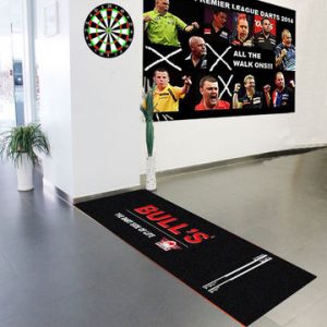 Customized Heavy duty Dart board mat with throw line and printed logo for advertising