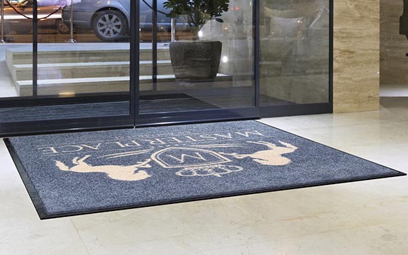 Heavy duty entrance floor mats with personalized logo for hotel