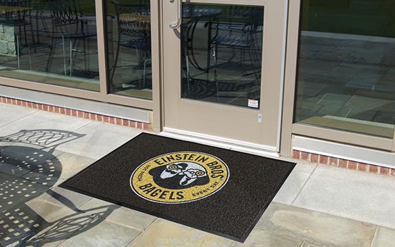 Logo printed outdoor entrance carpet all weather floor mats