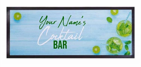 Sublimation Custom Full Color Printed Pub Cocktail Bar Runner Absorbent Polyester Fabric Felt Top Bar Mats With Logos