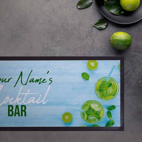 Sublimation Custom Full Color Printed Pub Cocktail Bar Runner Absorbent Polyester Fabric Felt Top Bar Mats With Logos