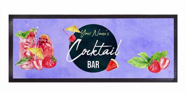 Water-absorbent Custom Whiskey Rubber Pub Bartender Mat Printed Polyester Fabric Cocktail Bar Mats For Glasses