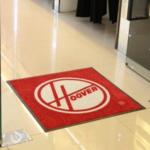 Custom Hoover Vacuum cleaner logo floor mat for shampooers demonstration