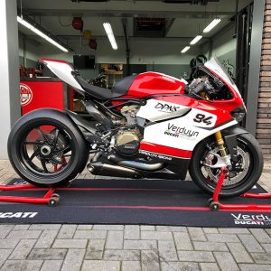 Spare Parts Of Bike Tüv-Approved Oil And Water Resistant Polyester Custom Ducati Floor Mat Garage Mat