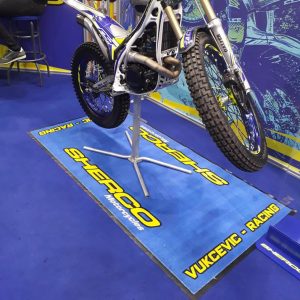 FIM Approved Fuel And Oil Resistant Sherco Bike Mat Motorcycle Carpet Mats Motorcycle Paddock Mat