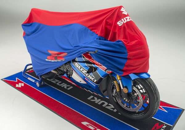 Svemo Approved Fuel, Gas And Oil Resistant Custom Suzuki Bike Mat Motorbike Carpet Motorcycle Mat