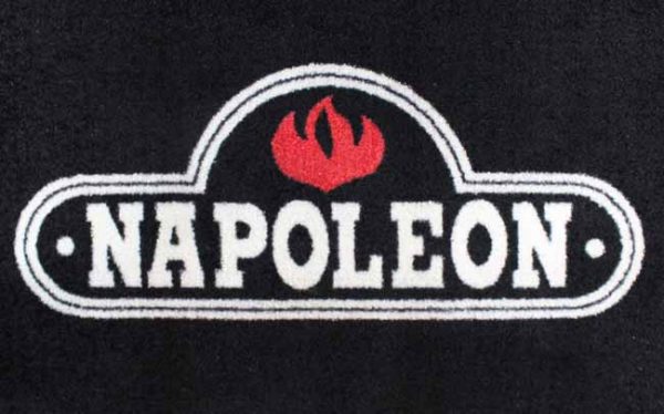 Napoleon Grills Fireplace Fire Oil Resistance Custom Nylon Dye Logo Floor Mat Outdoor Brush Rubber Logo Door Mat