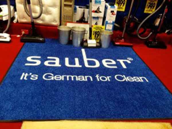 Sauber Vacuum Cleaner Retail Shop Rubber Entry Floor Mats Outdoor & Indoor Use Commercial Personalized Door Mats