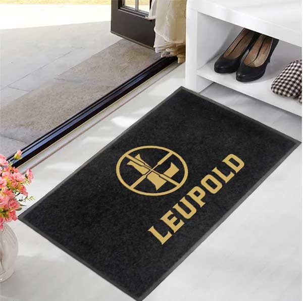 Leupold Custom Logo Printed Carpet Floor Mat PVC Rubber Area Rug Outdoor Indoor Business Commercial Entrance Mat