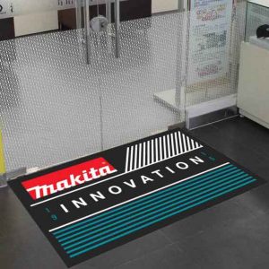 Makita Tools Merchandise Custom Logo Printed Promotion Retail Rubber Door Floor Mat Entrance Carpet Welcome Mat