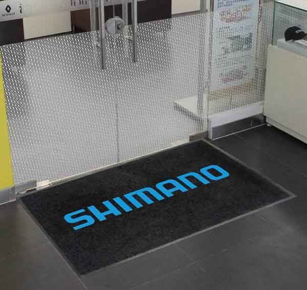 Shimano Bike Business Promotional POS Rubber Entrance Carpet Door Mat Personalised Company Floor Mat With Logo