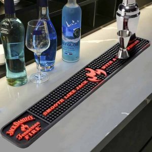 Jack Daniel's Soft PVC Whiskey Bartender Rail Drip Mat Cocktail Counter Top Barmat Custom Beer Wine Rubber Bar Spill Mat