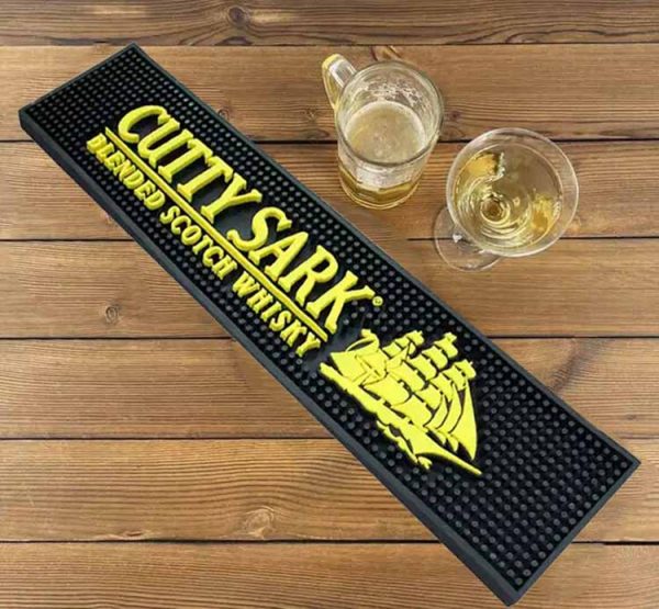 Personalised Counter Top Rubber Bar Spill Rail Mats Pub Bartender PVC Drink Service Mat Whiskey Collectable Beer Mats