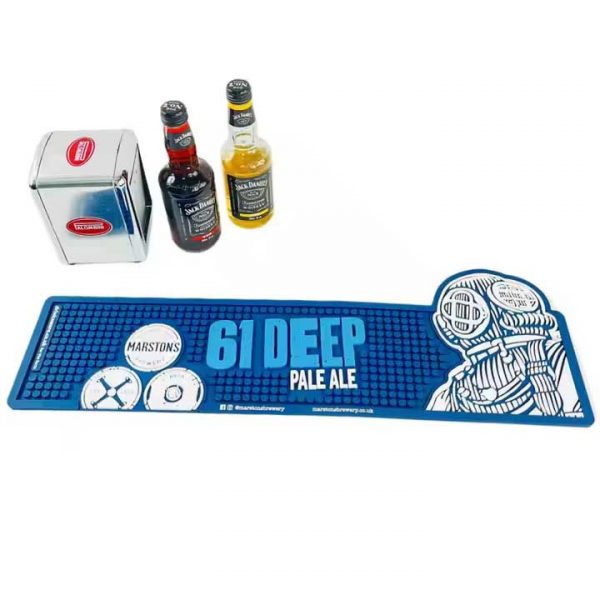 61 Deep Pale Ale Beer Custom Cocktail Bar Runner Mat Bartender Whiskey PVC Spill Drip Mat Pub Funny Bar Mats