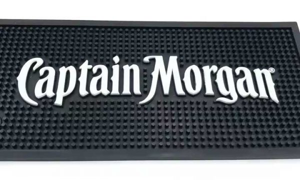 Captain Morgan Custom Whiskey Rubber Bar Spill Mat Counter Beer Rum Bar Runner Pub Cocktail Drip Mats For Bars