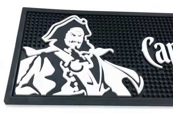 Captain Morgan Custom Whiskey Rubber Bar Spill Mat Counter Beer Rum Bar Runner Pub Cocktail Drip Mats For Bars