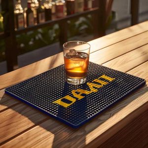Coffee, Bars, Restaurants Promotional Logo Cocktail Service PVC Bar Drip Mat Beer Mats Whiskey Bar Mats For Counter