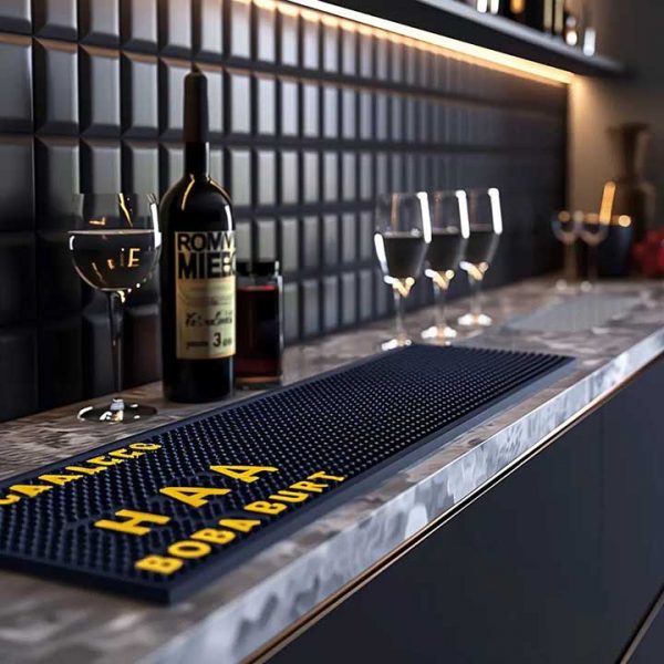 Coffee, Bars, Restaurants Promotional Logo Cocktail Service PVC Bar Drip Mat Beer Mats Whiskey Bar Mats For Counter