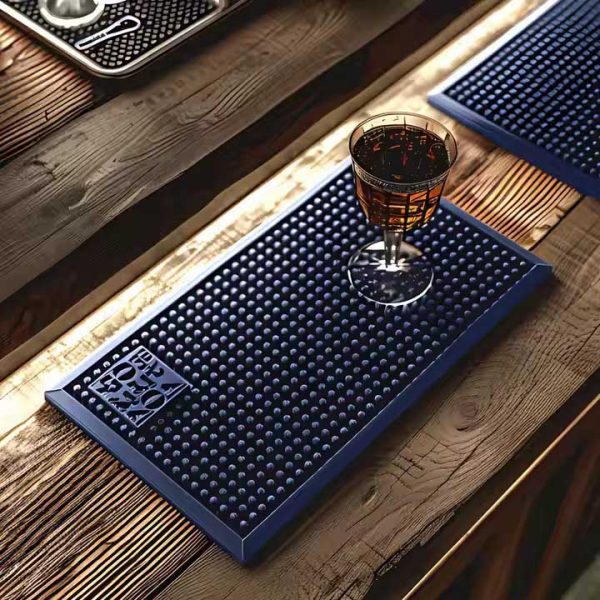 Coffee, Bars, Restaurants Promotional Logo Cocktail Service PVC Bar Drip Mat Beer Mats Whiskey Bar Mats For Counter