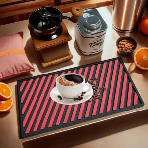 Custom Coffee Cocktail Service Spill Mats Pub Drink Mats Whiskey PVC Bar Runner Bartender Rubber Bar Table Mat