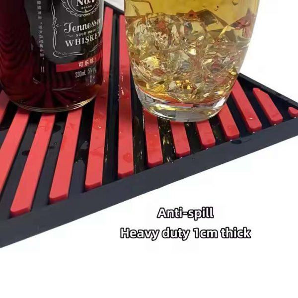 Custom Coffee Cocktail Service Spill Mats Pub Drink Mats Whiskey PVC Bar Runner Bartender Rubber Bar Table Mat