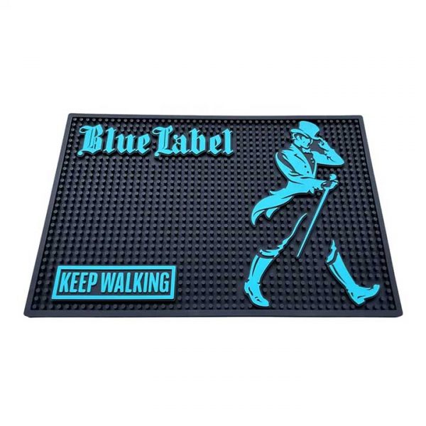 Johnnie Walker Custom Whiskey Bartender PVC Service Bar Mat Vodka Bar Runner Wine Bar Glass Drying Mats