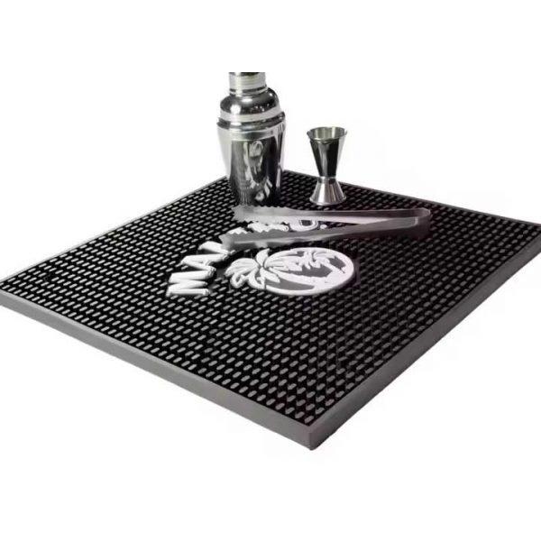 Malibu Rum Custom Logo Cocktail Beer Drip Mats Counter Top Service Runner Mats Whiskey Large Rubber Bar Mats