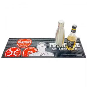 Marstons Brewery Pidegreen Custom Beer Bar Runner Pub Drink Bar Drip Mat Bartender PVC Bar Counter Rubber Mats
