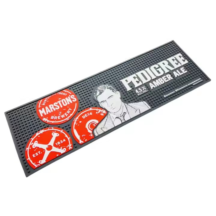 Marstons Brewery Pidegreen Custom Beer Bar Runner Pub Drink Bar Drip Mat Bartender PVC Bar Counter Rubber Mats (2) Marstons Brewery Pidegreen Custom Beer Bar Runner Pub Drink Bar Drip Mat Bartender PVC Bar Counter Rubber Mats