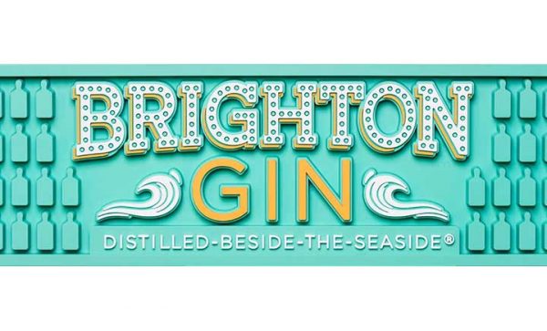 Personalised Logo Barmat Bartender Vodka Whiskey Rubber Spill Bar Mats Pub PVC Drip Rail Beer Mats Brighton Gin Bar Runner
