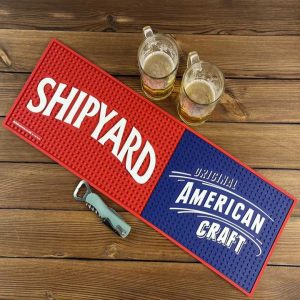 SHIPYARD Brewing Craft Beer Custom Rubber Bar Runner Mat Pub PVC Barmat Bar Spill Mats Cocktail Long Bar Mat
