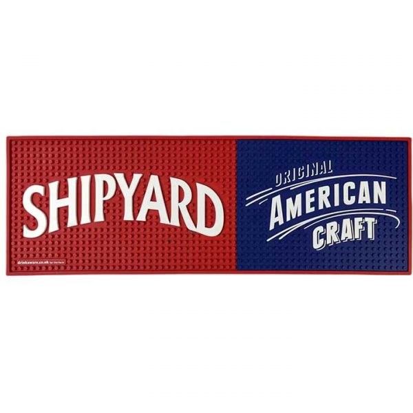SHIPYARD Brewing Craft Beer Custom Rubber Bar Runner Mat Pub PVC Barmat Bar Spill Mats Cocktail Long Bar Mat