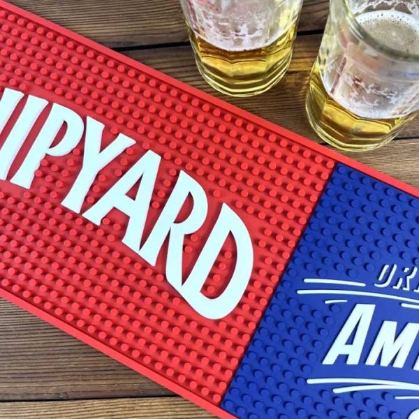 SHIPYARD Brewing Craft Beer Custom Rubber Bar Runner Mat Pub PVC Barmat Bar Spill Mats Cocktail Long Bar Mat