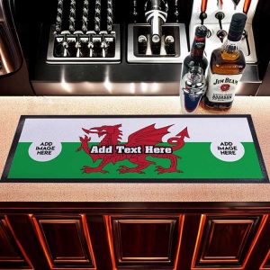 Scotland Dragon Printing Heat Transfer Pub Cloth Bar Mat Vintage Cocktail Drink Bar Runner Custom Rubber Funny Beer Mats