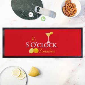 Stain-resistant Photo Printed Beer Pub Mats Polyester Fabric Felt Bar Runner Water-absorbent Rubber Service Bar Mat