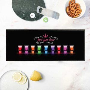 Water-absorbent Pub Collectable Polyester Top Barmat Vintage Custom Rubber Bar Beer Mats Cloth Felt Cocktail Mats