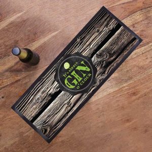 Wetstop Custom Logo Knitted Polyester Gin Bar Mat Vintage Felt Top Pub Beer Mat Nitrile Rubber Beer Runner Mats