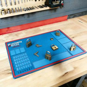 China Factory Custom Logo Work Bench Rubber Mechanics Utility Mat Ultimate Locksmiths Tool Mat Lock Pinning Tray